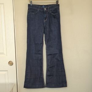 7 For All Mankind Dark Blue Flare Jeans